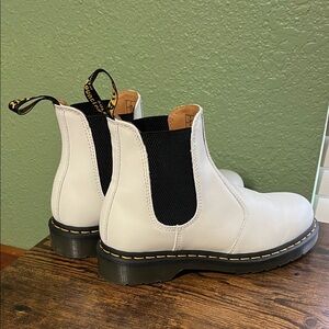Dr. Martens White Chelsea Boots